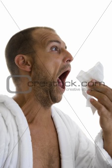 Man Sneezing