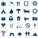 travel icons set