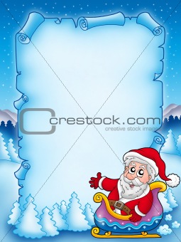 Christmas parchment with Santa Claus 3