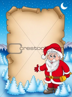 Christmas parchment with Santa Claus 4