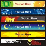 fully editable vector web banners with different layouts ready to use