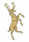 Rampant stag vector