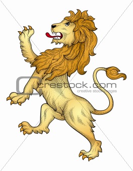 Rampant lion vector