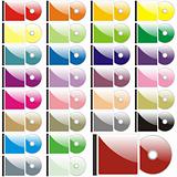 fully editable vector twenty-five colored CD and case ready to use