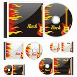 fully editable vector colored CDs and cases with music layout ready to use