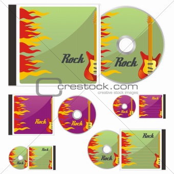 fully editable vector colored CDs and cases with music layout ready to use