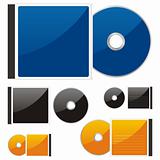 fully editable vector colored CDs and cases ready to use