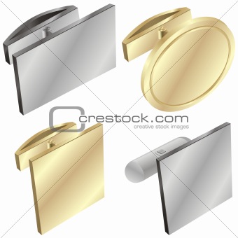 fully editable vector cuff links  ready to use