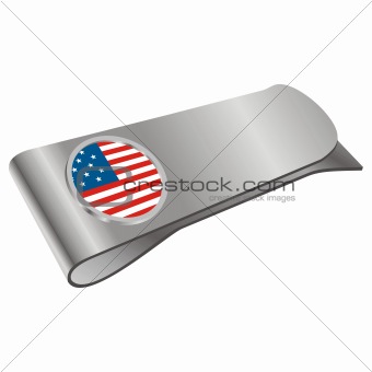 fully editable vector illustration of money clipper with USA flag ready to use