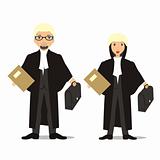 fully editable vector barrister couple ready to use