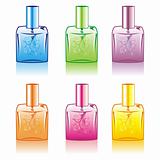 fully editable vector illustration of isolated perfume bottles set  ready to use