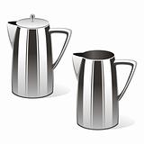 fully editable vector illustration of isolated kettles ready to use