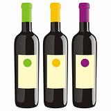 fully editable vector illustration of classic shape wine bottles ready to use