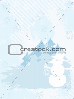 Vertical grungy winter background in light colors
