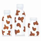 isolated funny milk glass bottles
