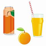 fullye ditable vector illustration of isolated juice glass and fruit