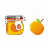 fully editable vector isolated jam jars and fruits set ready to use