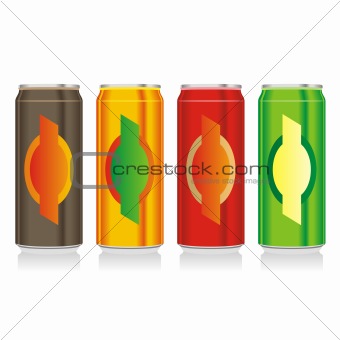 fully editable isolated cans