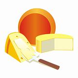 fully editable isolated cheese products