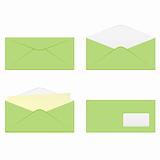 vector editable isolated colored envelopes