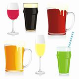 fully editable isolated glasses