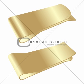 fully editable vector isolated golden money clip