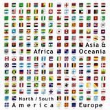 two hundred of fully editable vector world flags