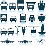 transportation icons set