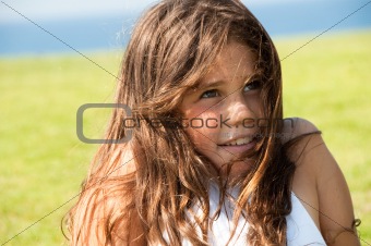 Pretty teen girl outdoors