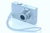 Digital camera on white with clipping path