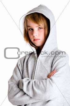 Looking little angry in my hooded sweater