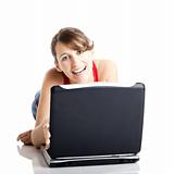 Young woman using a laptop
