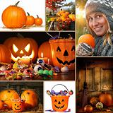 Halloween and autumn collage