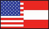 America Austria Flag