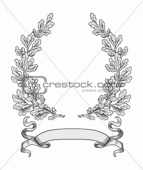 Oak wreath vector