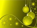 Abstract Gold Christmas Baubles Background