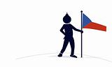 character with a czech flag