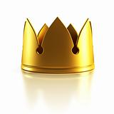 Isolated golden crown
