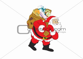santa Claus in white background