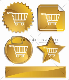 Shopping Cart - Gold Set