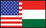 America  Hungary Flag