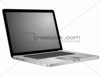 Open laptop showing keyboard and screen
