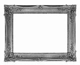 silver frame with cliping path