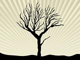 vector silhouette of a tree
