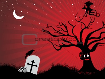 vector halloween background illustration