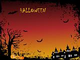 illustration of grungy halloween background