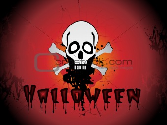grungy texture background with skull, bone