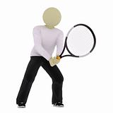 Man with racket