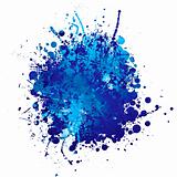 blue ink splat