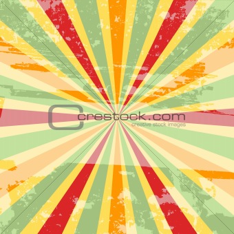 Retro grunge background with beams (vector)